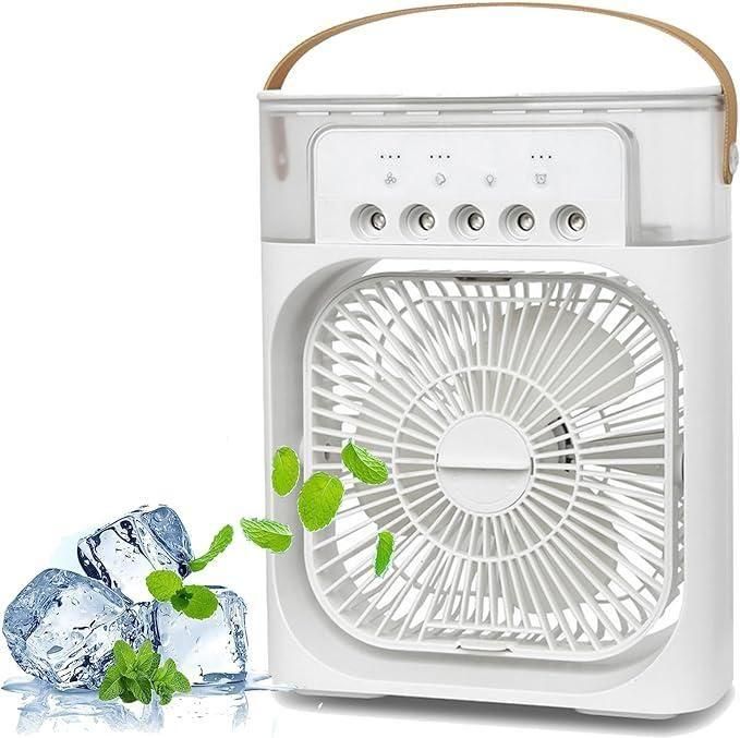Portable Nail Drill Air Conditioners Small AC Quiet Personal Air Cooler, USB Powered Mini Desktop Cooling Misting Fan, 1-2-3 Timer 3 Smart Speeds,360°Adjustment Office, Home, Carved Design (Multi)