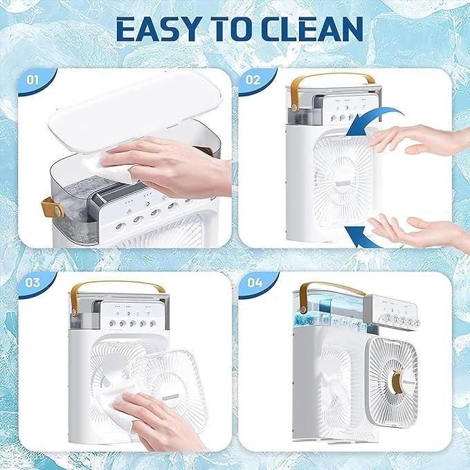 Portable Nail Drill Air Conditioners Small AC Quiet Personal Air Cooler, USB Powered Mini Desktop Cooling Misting Fan, 1-2-3 Timer 3 Smart Speeds,360°Adjustment Office, Home, Carved Design (Multi)
