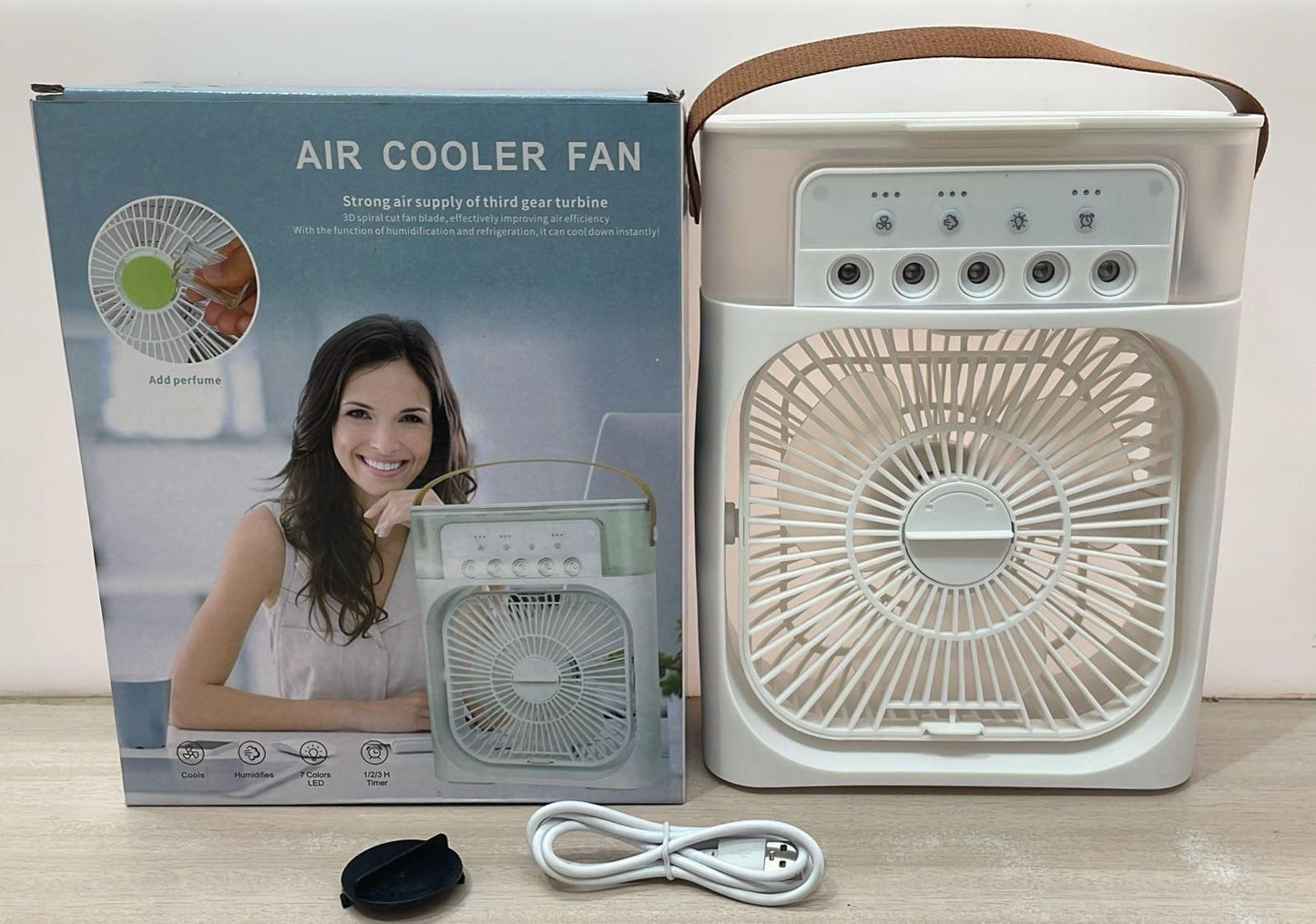 Portable Nail Drill Air Conditioners Small AC Quiet Personal Air Cooler, USB Powered Mini Desktop Cooling Misting Fan, 1-2-3 Timer 3 Smart Speeds,360°Adjustment Office, Home, Carved Design (Multi)