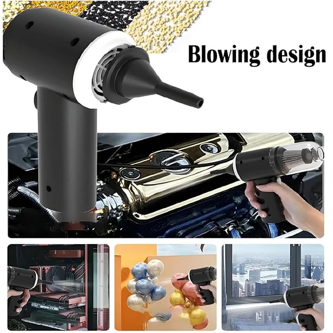 3IN1 Portable Car Vacuum Cleaner with Blower | USB Rechargeable Wireless Handheld Car Vacuum Cleaner Traveling,Portable,Rechargeable