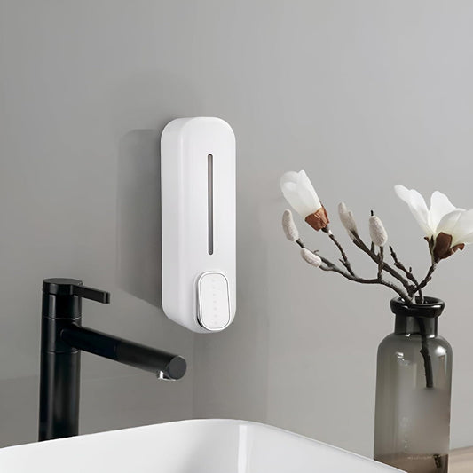 Wall Mounted Soap Shampoo Conditioner Handwash Gel Liquid Soap Sanitizer Dispenser for Bathroom Basin Kitchen Sinks (350 Ml, White) PACK OF 2