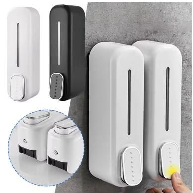 Wall Mounted Soap Shampoo Conditioner Handwash Gel Liquid Soap Sanitizer Dispenser for Bathroom Basin Kitchen Sinks (350 Ml, White) PACK OF 2