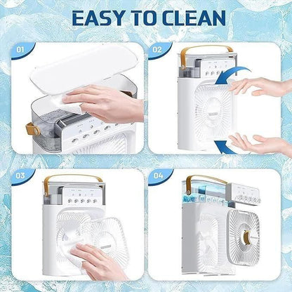 Portable Nail Drill Air Conditioners Small AC Quiet Personal Air Cooler, USB Powered Mini Desktop Cooling Misting Fan, 1-2-3 Timer 3 Smart Speeds,360°Adjustment Office, Home, Carved Design (Multi)