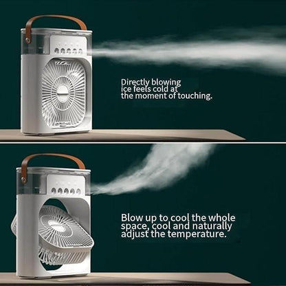 Portable Nail Drill Air Conditioners Small AC Quiet Personal Air Cooler, USB Powered Mini Desktop Cooling Misting Fan, 1-2-3 Timer 3 Smart Speeds,360°Adjustment Office, Home, Carved Design (Multi)