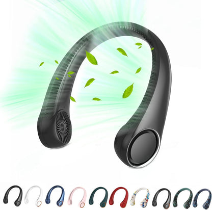 Portable Neck Fan Rechargeable, Personal Bladeless Fan, Mini Neckband Fan For Kitchen Women Travel Summer Outdoor & Home, Usb Charging Wearable 360° Cooling Collar Fans For Men (Multi)