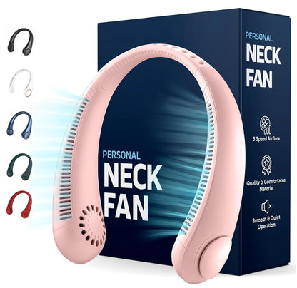 Portable Neck Fan Rechargeable, Personal Bladeless Fan, Mini Neckband Fan For Kitchen Women Travel Summer Outdoor & Home, Usb Charging Wearable 360° Cooling Collar Fans For Men (Multi)