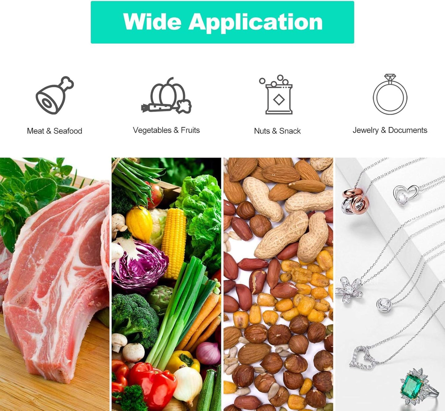 Portable Automatic Vacuum Sealer Machine, Vacuum Packing Machine, Mini Plastic Bag Sealing Machine Handheld Packet Sealer for Food, Snack, Chip, Fresh Storage (Multi)