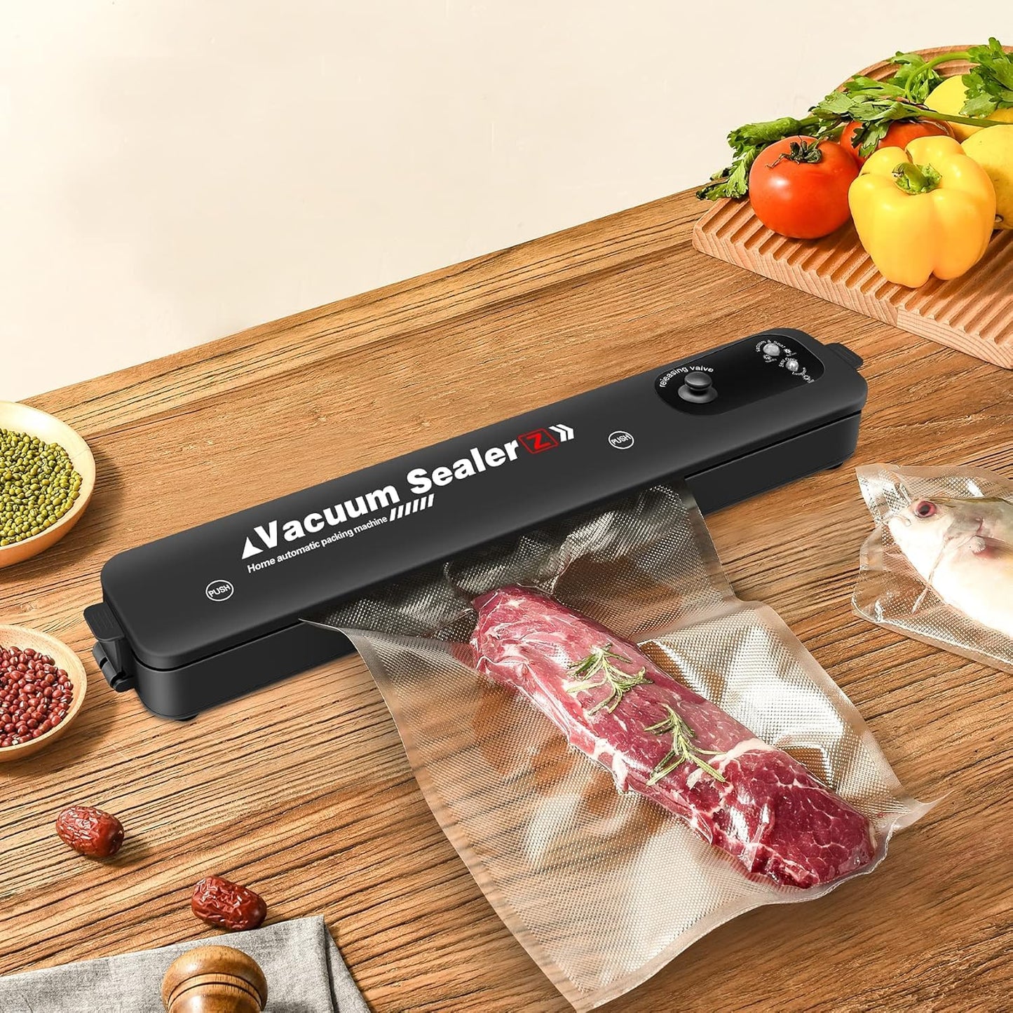Portable Automatic Vacuum Sealer Machine, Vacuum Packing Machine, Mini Plastic Bag Sealing Machine Handheld Packet Sealer for Food, Snack, Chip, Fresh Storage (Multi)