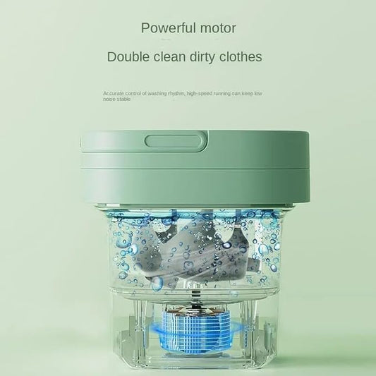 Semi-Automatic Folding 9L Mini Portable Washing Machine with Dryer – Deep Cleaning for Underwear, Baby Clothes, Socks, Towels & More